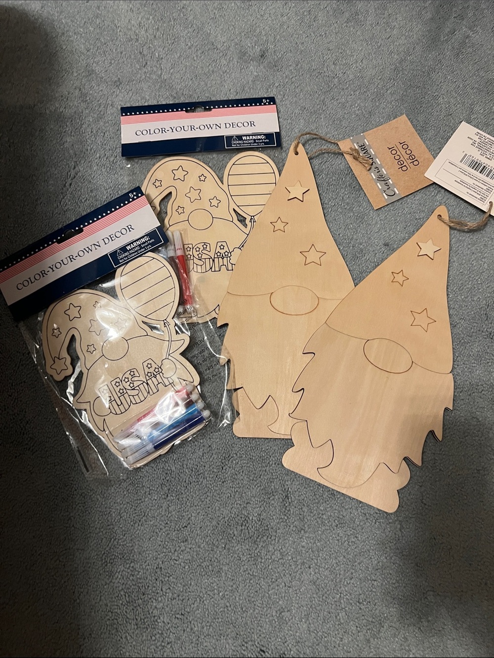 Color-Your-Own Wooden Gnome Door